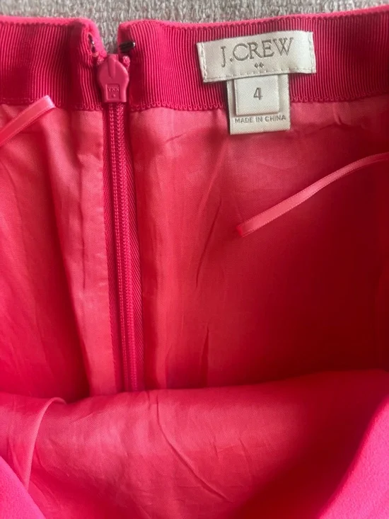 J.Crew Hot Pink A-Line Skater Skirt | Barbiecore Preppy | Size 4 - Picture 2 of 3